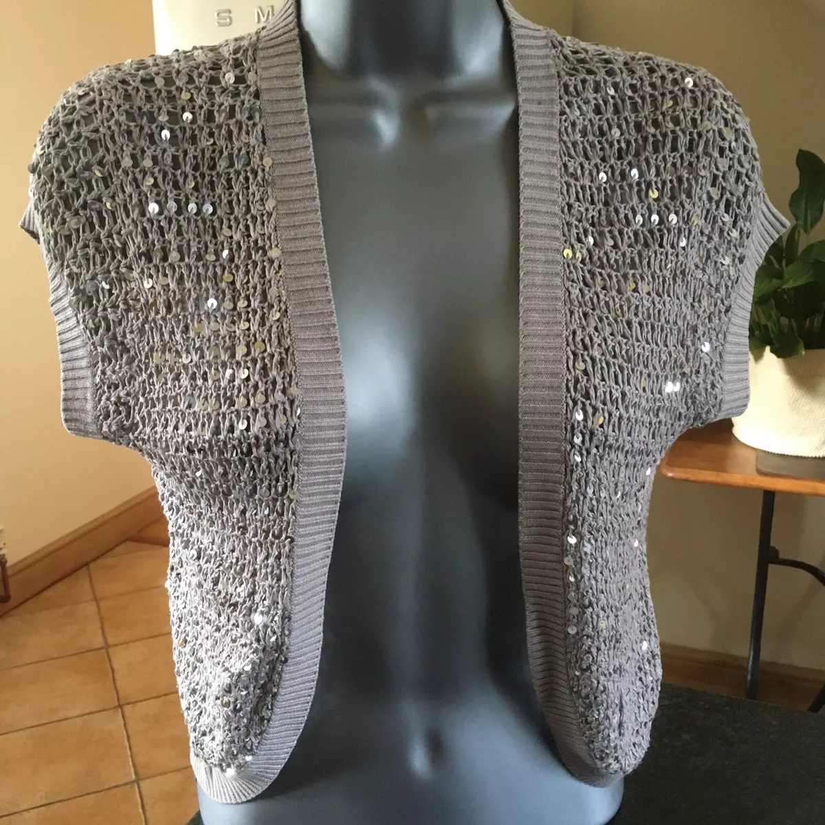 Silver evening shop shrug