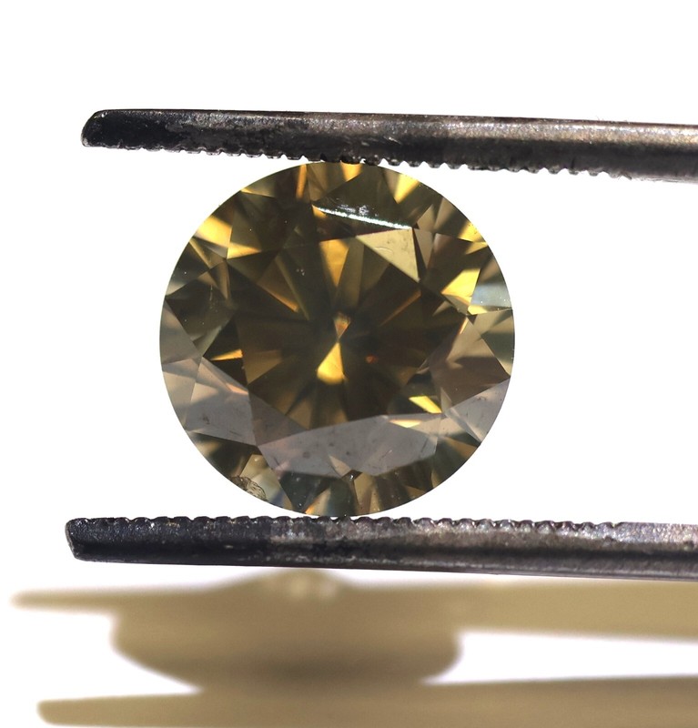 GIA loose certified 3.02ct I1 Natural Fancy Yellow Brown brilliant diamond