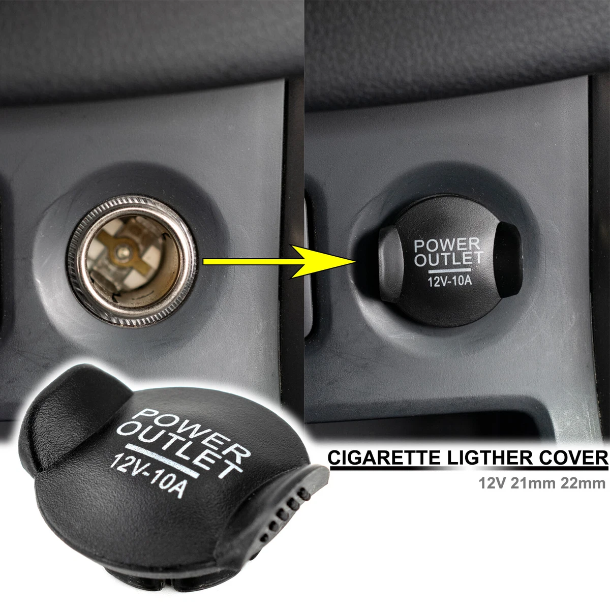 Car Cigarette Lighter Power Socket Outlet Plug Cover Auto Cap Universal 12V  NEW