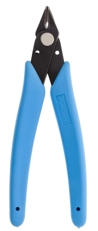 Xuron 170 II Micro Shear Flush Cutter Blue Handle Pliers 18 AWG Precision Tool - Image 2 of 4