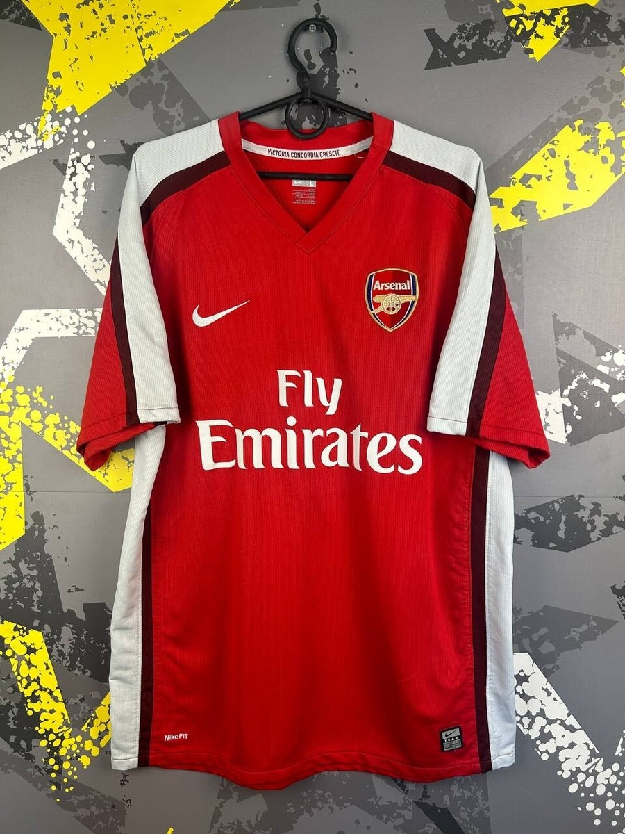 【美品】ナイキ/アーセナル2008-2010ユニフォーム/ゲームシャツ/長袖/M Arsenal Jersey Home football Soccer shirt 2008 - 2010 Nike