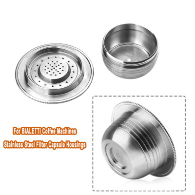 For BIALETTI Reusable Coffee Machine Stainless Steel Filter Capsule Shells Pods