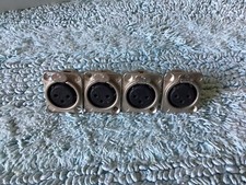 Neutrik Female XLR Chassis Connectors / Silver / Lot of 4 / Used