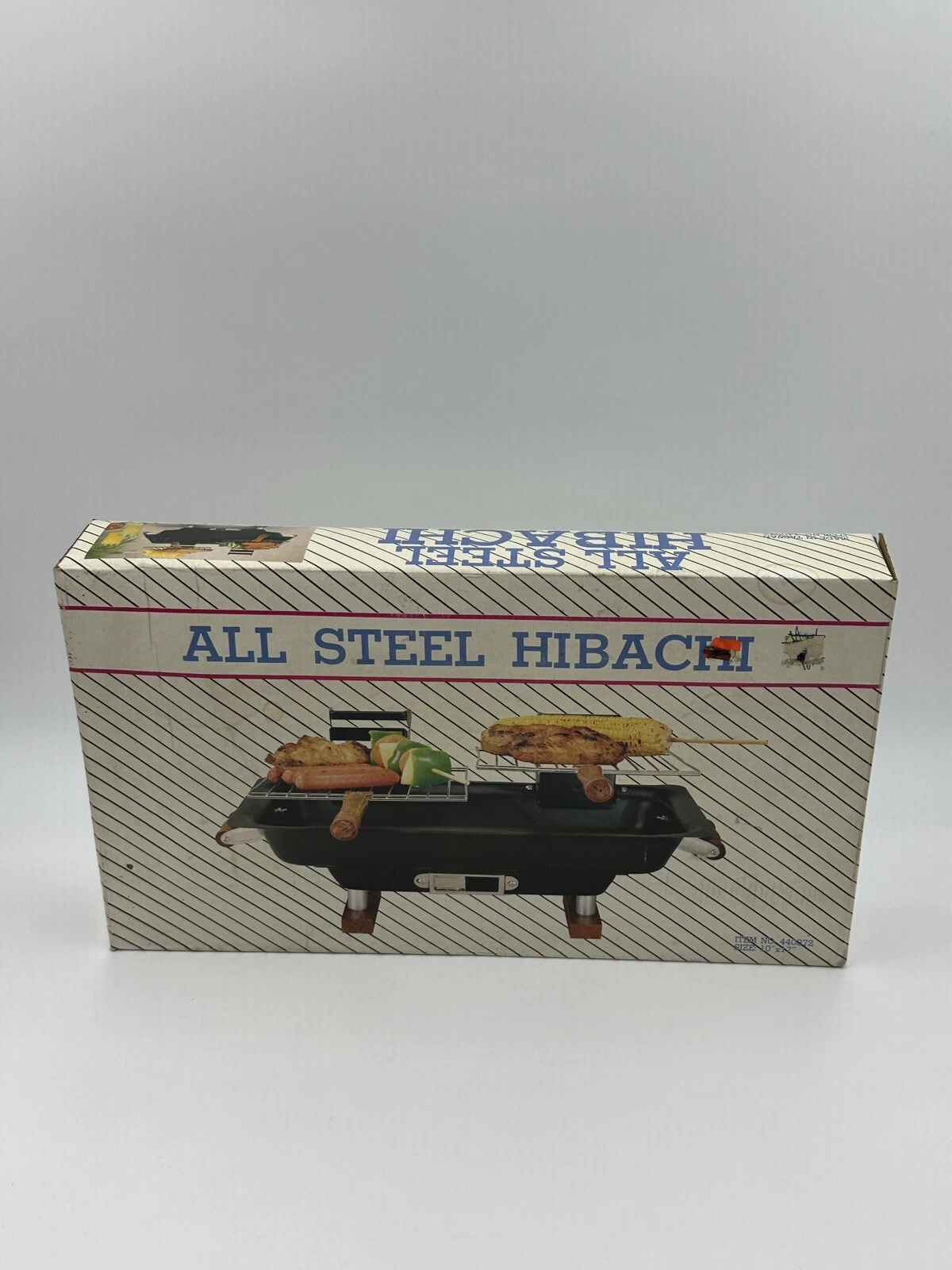 Grill Hibachi BAR-B-Q All Steel Hibachi 10 Inch X 17 Inch New Open Box Vintage