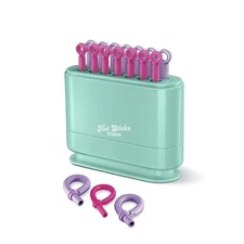 Conair Hot Sticks, Silicone Hair Rollers - Mint Green Case Pink & Purple 