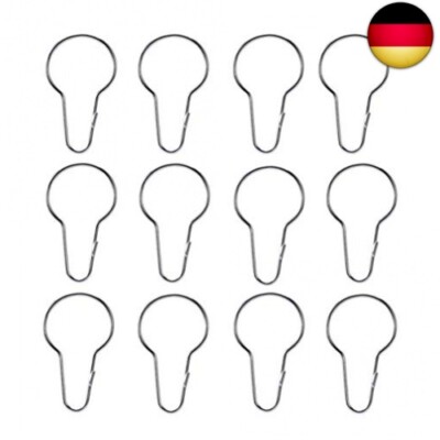 Healifty 20PCS 20pcs Vorhangring mit Clips Edelstahl Vorhangclips öffnete