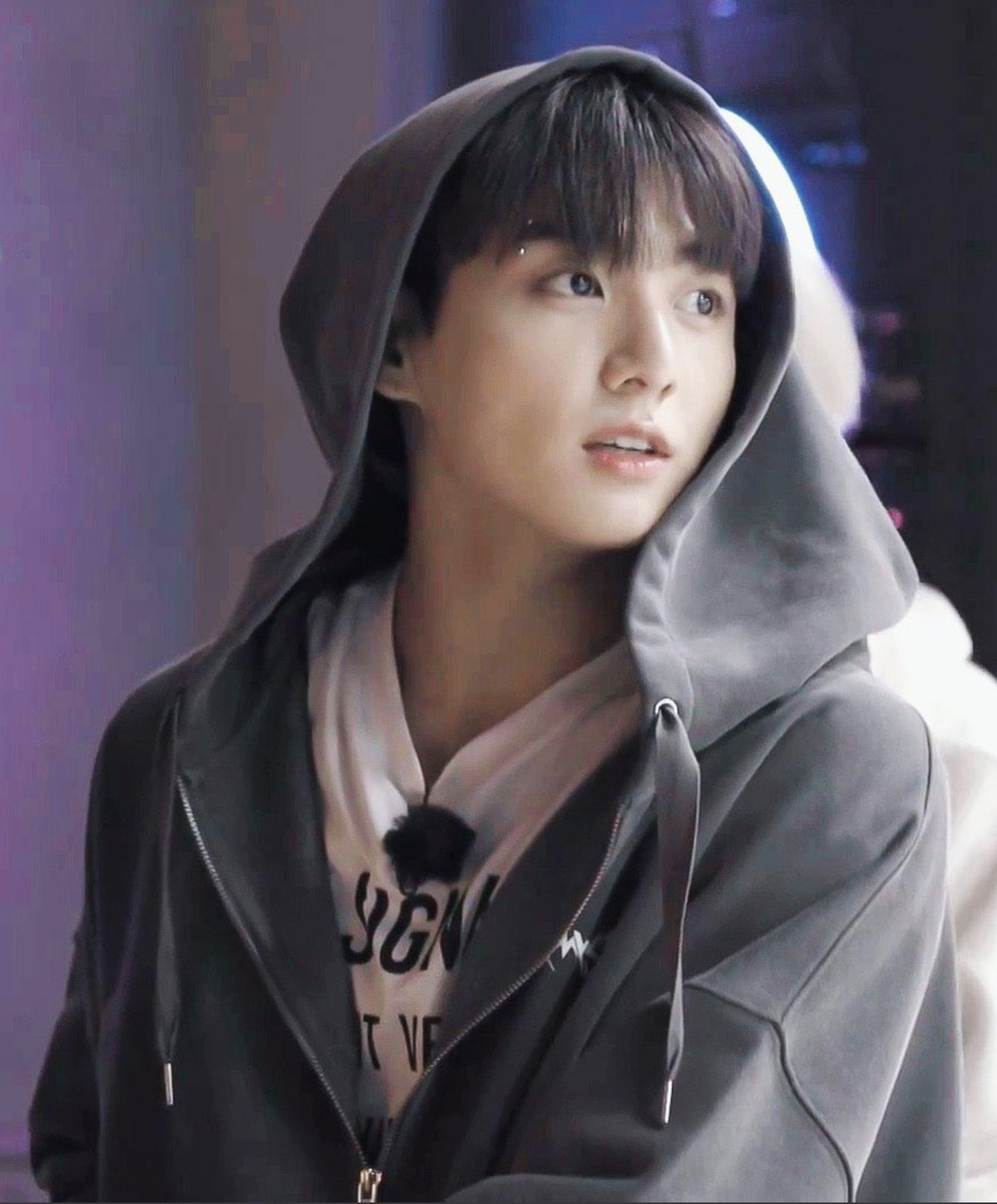 jungkook wearing hoodie