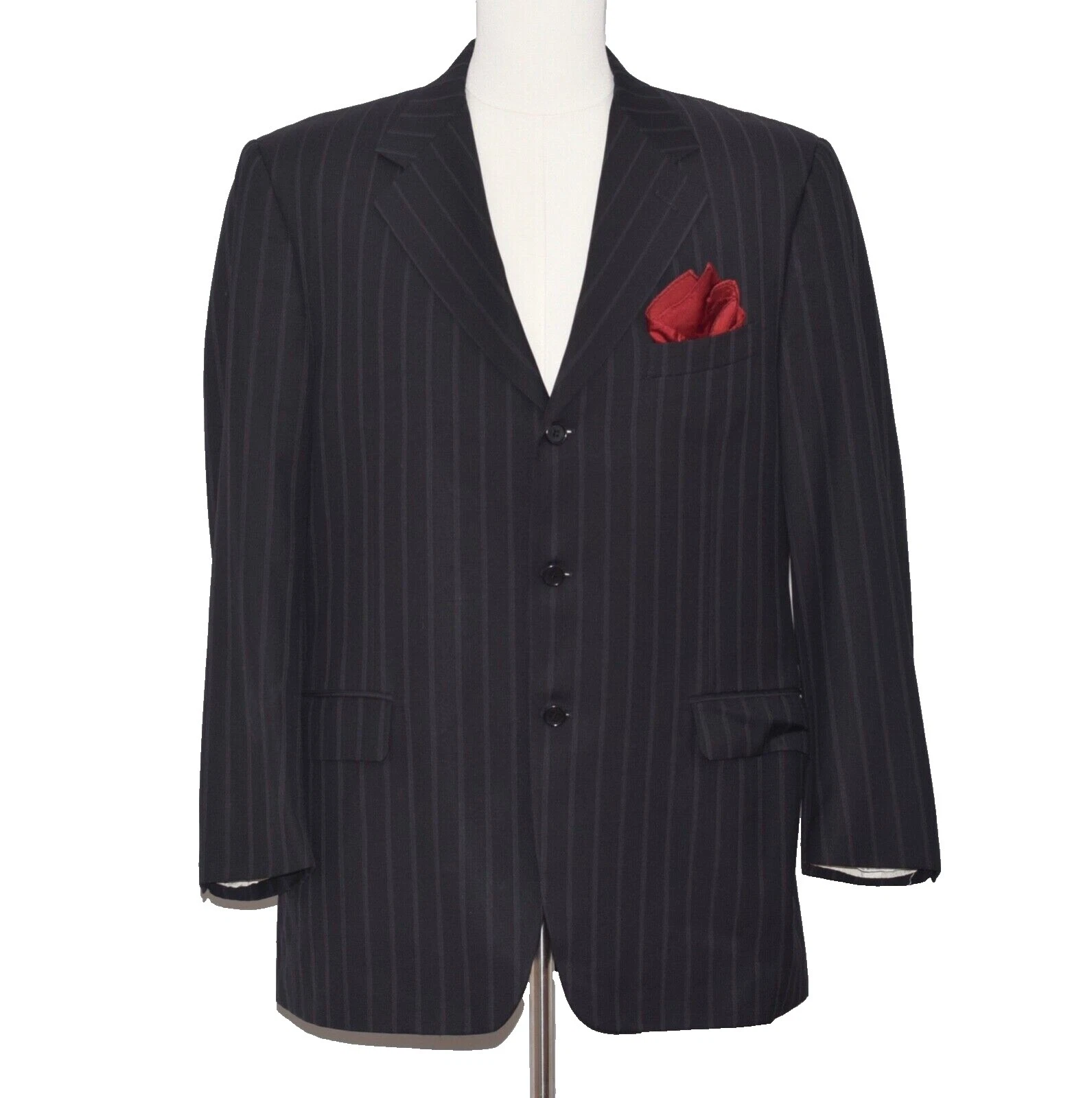 Trajes y Blazers Canali Negro con Rayas para Hombres