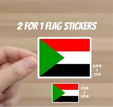 Sudan Flag Stickers  2-piece Decal Set Various Sizes 