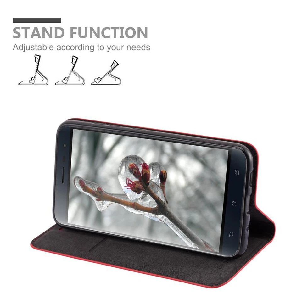 Funda para Asus ZenFone 3 (5,5 pulgadas) Cubierta Protección Libro Billetera Libro Magnético Foto 4 de 4