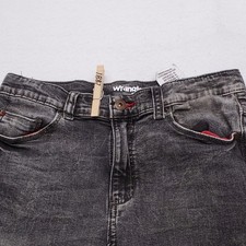 Wrangler Casual Button Zip Denim Dark Wash Jeans Youth Size 14 Black