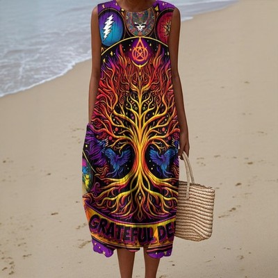chinese dress ladies Grateful Dead Dress