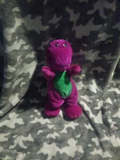 Vintage Barney Plush The Purple Dinosaur 13” Closed Mouth 1992 Lyons Group Toy