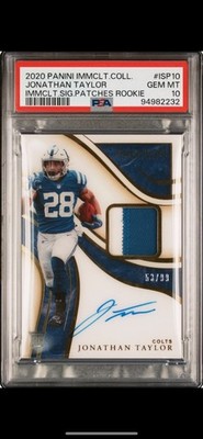 2020 Panini Immaculate Jonathan Taylor RPA /99 PSA 10 Pop 5