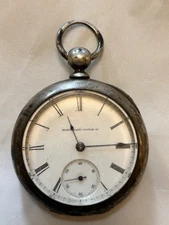 Elgin Model 1 Grade 81 - 1881 13 Jewels No Key Untested Dueber Coin Silver