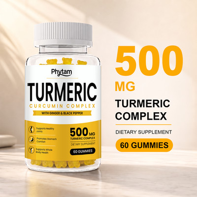 Turmeric Curcumin Black Pepper Gummies 60ct Joint Pain Inflammation Relief Gummy