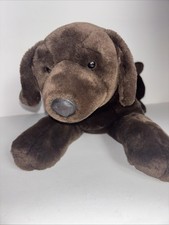 Toys R US Animal Alley Labrador Plush Dog Chocolate Brown Realistic Stuffed 17"