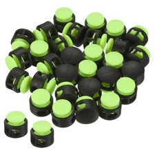 Verrous Cordon 30 Set Rond Ressort Bouchon Basculant pour Sac Noir Brillant Vert