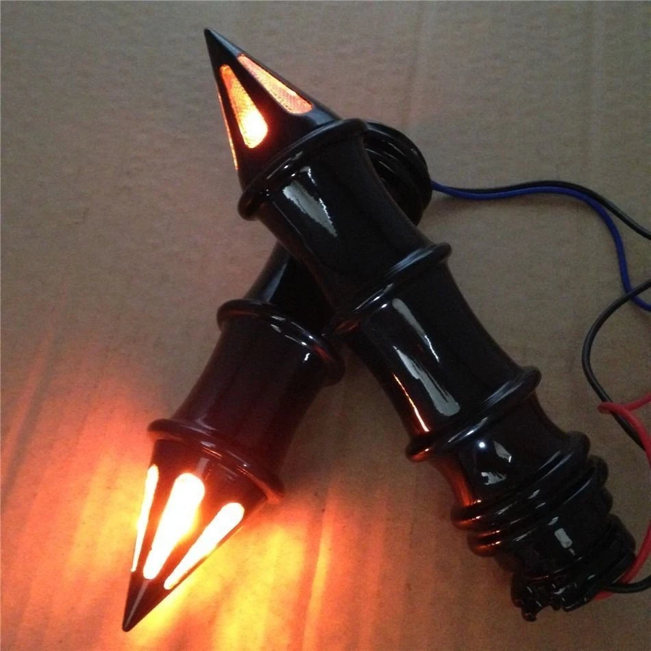 Black Handlebar Grip Turn Signals fit For Yamaha FZR600 YZF 600 600R R1 R6 R6S - Image 3 of 4