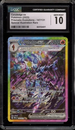 Pokemon Ceruledge ex Prismatic Evolutions Special Illustration Rare #147 CGC 10