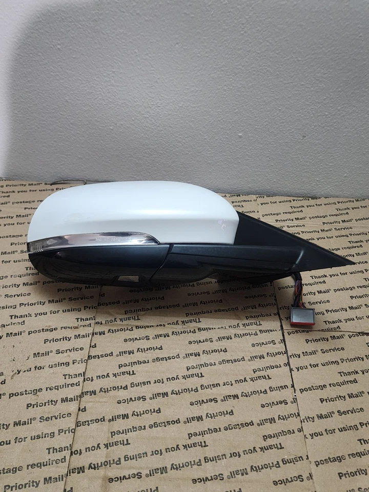 2016-20 Jaguar XF правостороннее мощное складное зеркало с предупреждением о слепых зонах — белое - Изображение 4 из 4