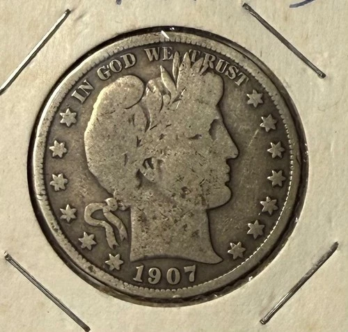 1907-s Barber Half Dollar