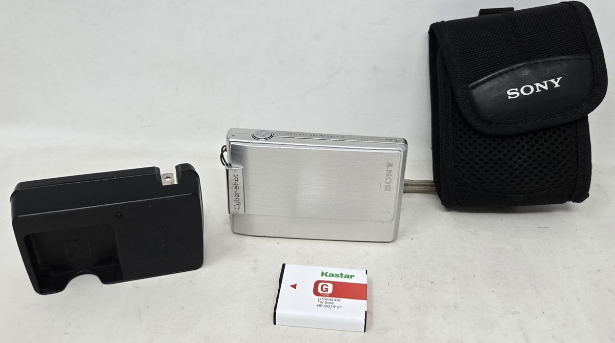 Sony Cyber-shot DSC-T100 8.1MP Digital Camera - Silver for sale