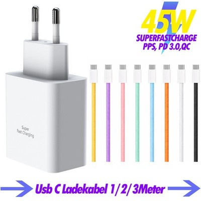 Google Pixel 10 10 Pro XL 9 9a 45W Usb C Adapter Schnellladegerät Ladekabel