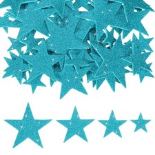 Star Foam Stickers, 140Pcs EVA Self Adhesive Glitters, Blue