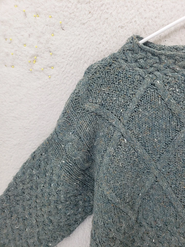 Suéter Express Tricot Feminino Médio Malha de Mão Lã Angorá Pulôver Malha - Imagem 2 de 4