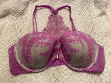 Victoria  s Secret 36C Dream Angel Lace Front Close Lined Demi Bra    