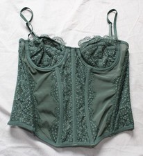 Out From Under Women's Modern Love Lined Bustier Corset AC2 Green Medium