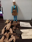 Vintage 1960s Johhny West Marx Jane West Figure & Accessories Indian Manual Lot
