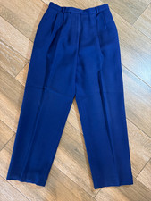 Talbots Petites navy pleated wool lined office business dress pants size 8P