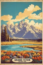 Grand Teton National Park Poster Premium Photo Print Wall Art 4 Sizes