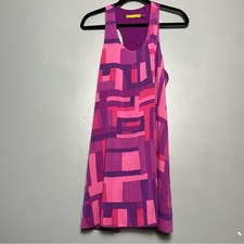 Alice + Olivia Geometric Silk Mini Dress Women’s Size S Y2K Mod Colorblock 90s