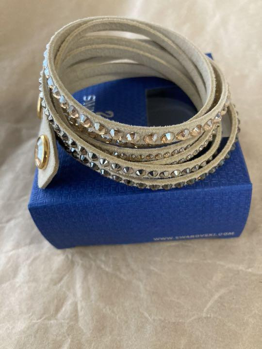 アクセサリー Swarovski CRYGSHA/GOS BRECELET BEIGE Swarovski Beige Wrap Bracelet Crystal Gradient Elegant | eBay