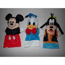 Melissa  Doug Disney Babies Plush Hand Puppets Lot Mickey Donald Pluto