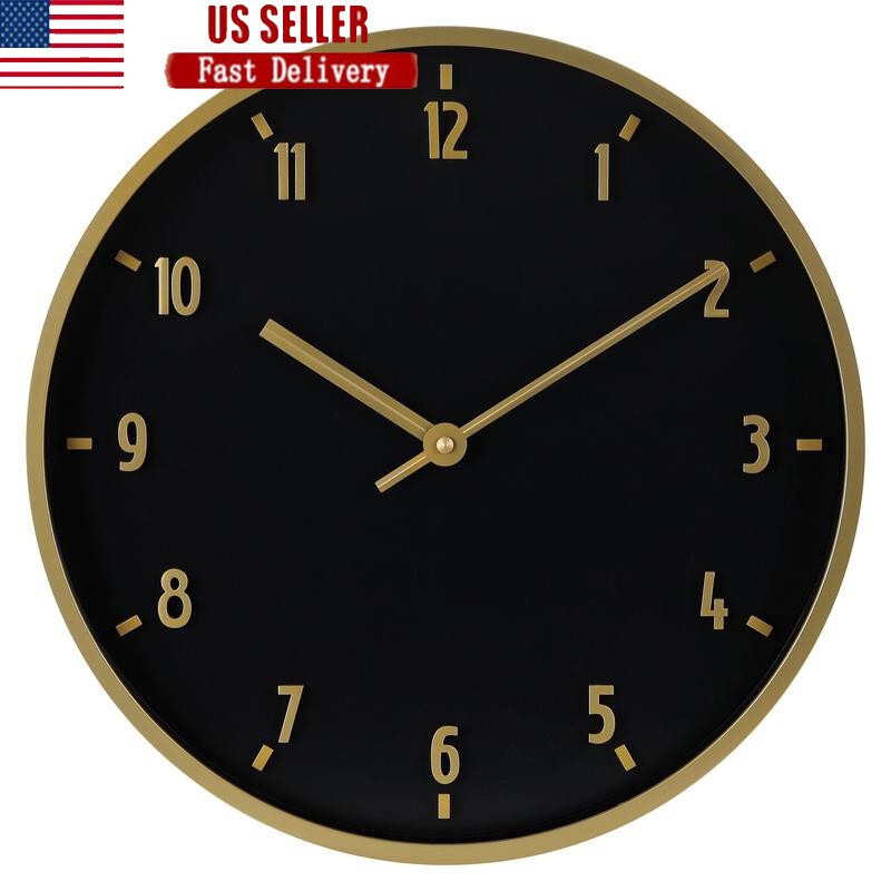 20inch Modern Round Wall Clock Quartz Analog Battery Arabic Numbers Decor New