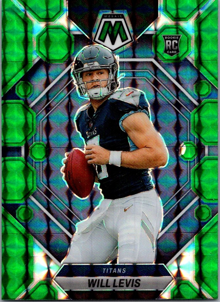2023 Panini Mosaic #377 Will Levis Green Mosaic