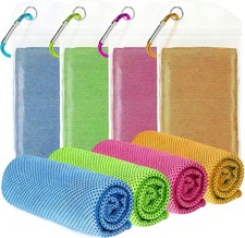 4 Pack Cooling Towels for Neck and Face 40"x12" , Cooling Neck Wraps, Ice Towel