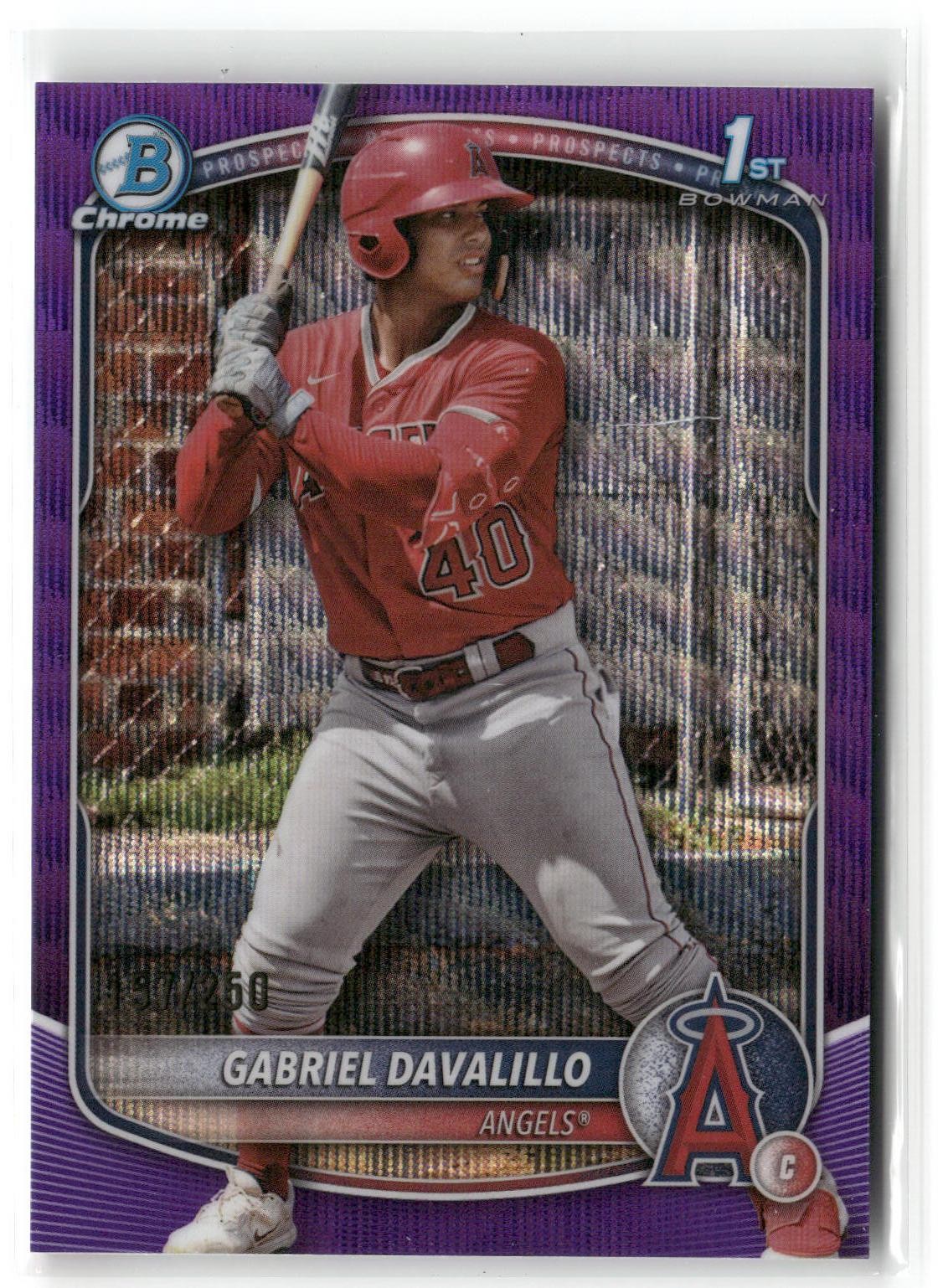 2025 Bowman Chrome #BCP-178 Gabriel Davalillo 1st Purple Wave #/250