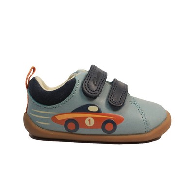 Clarks Roamer Retro Kleinkind hellblau Leder Kinder Pre Walker Schuhe