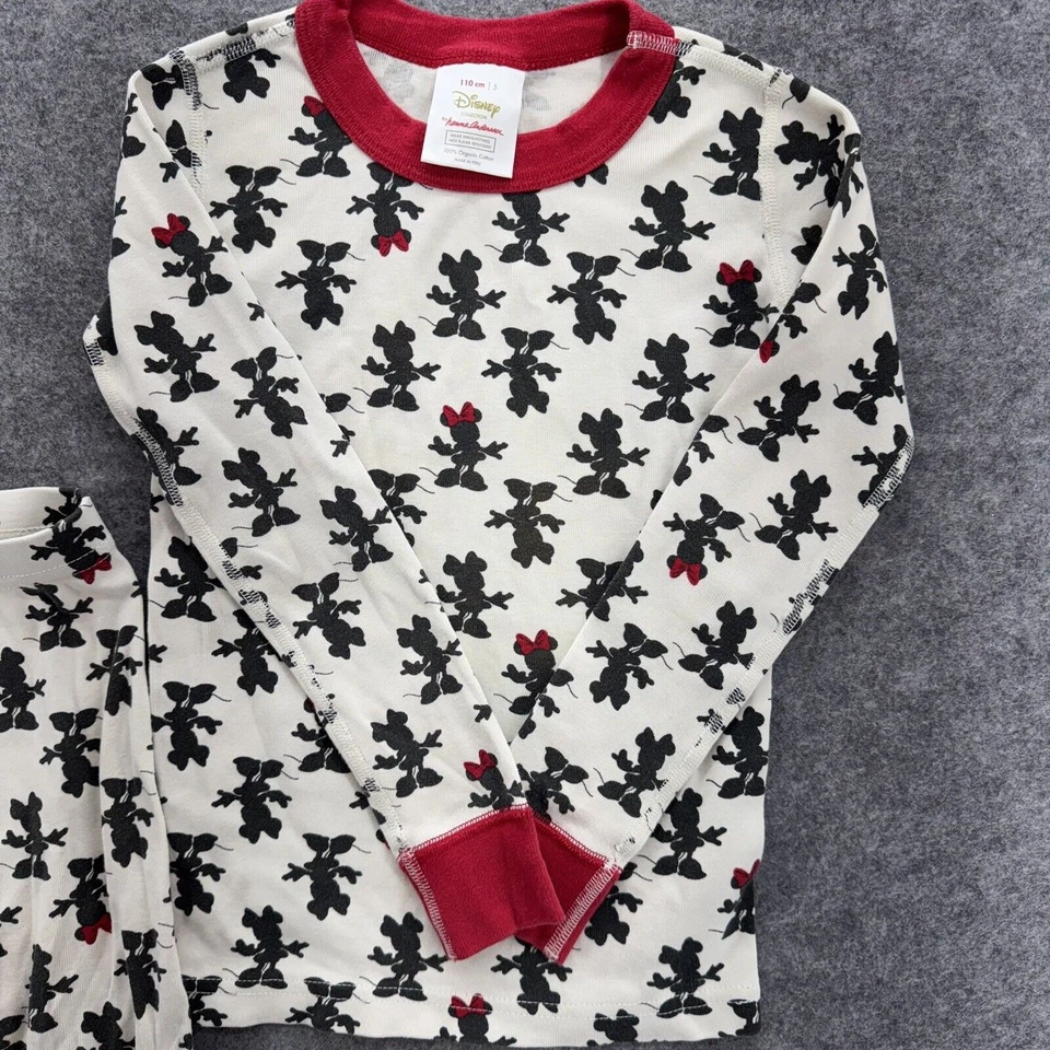 Pijama Hanna Andersson Disney Minnie Mouse Largo John Algodón Talla 5 (110 cm) Foto 3 de 4