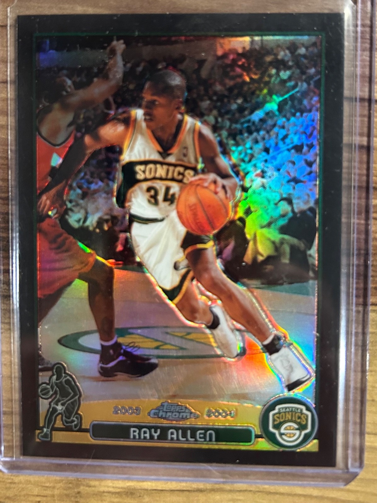 03-04 Topps Chrome Black Refractor Ray Allen #241/500