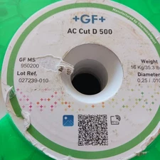 +GF+ AC Cut D 500 MS 950200, 16 Kg, 35 Lbs. 0.25/0.10 Diameter Brass Wire