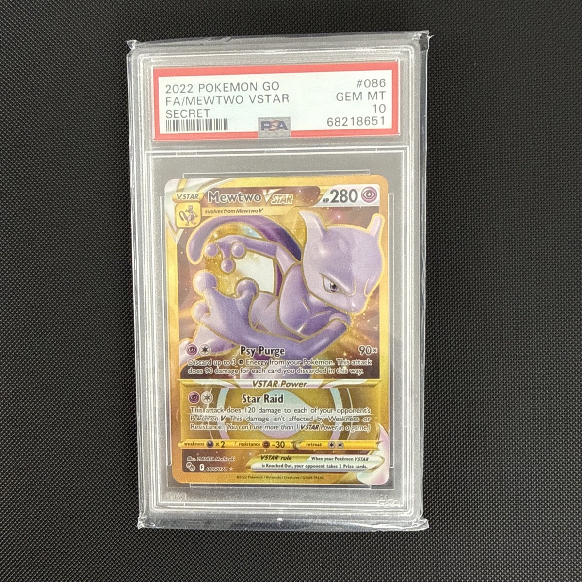Pokemon 2022 Go Secret Rare Mewtwo VSTAR #086 PSA 10 Gem Mint | eBay