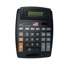 Big Display USA 8-Digits Electronic Calculator Solar Power Large Numbers