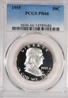 1955 Franklin Half Dollar Proof PCGS PR 66 PF Frosty Silver Coin 50C