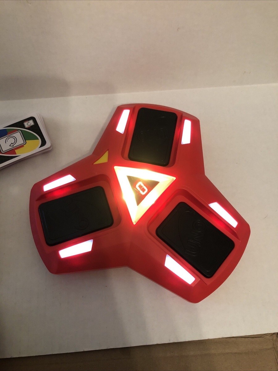 2020 Mattel GXV87 UNO Triple Play Card Game, Lights & Sounds, W